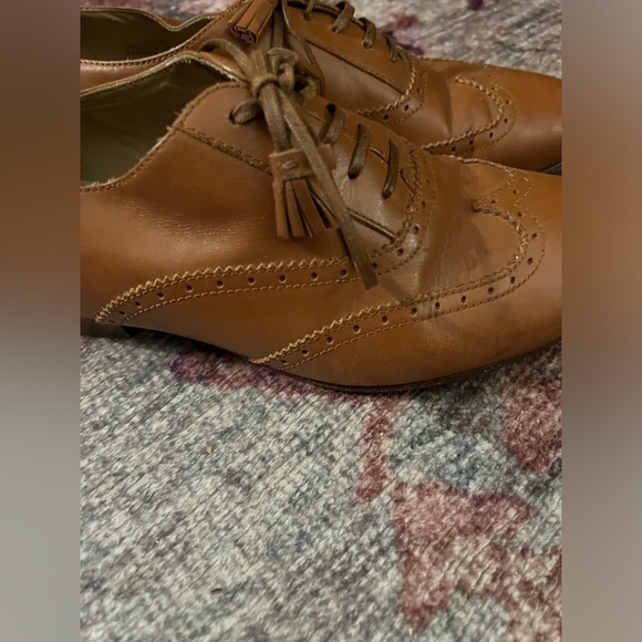 J. Crew Leather Wing-Tip Oxfords | Cognac | 6 - Picture 6 of 10